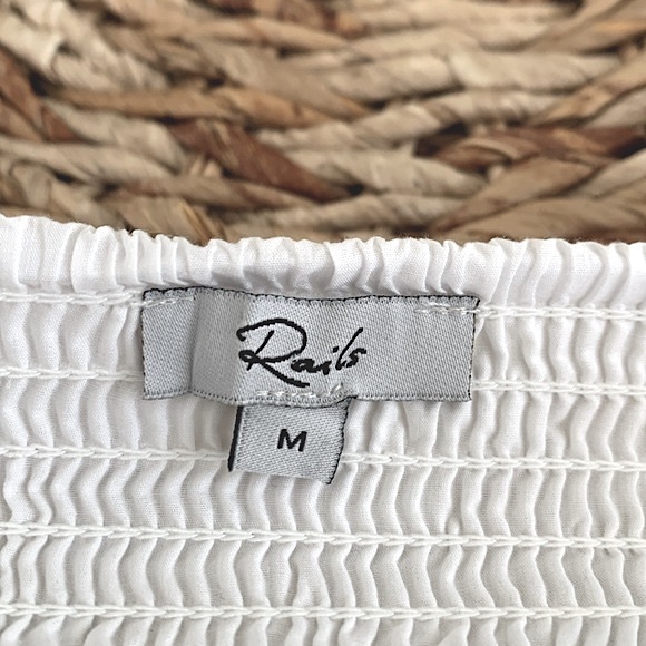 Rails White Violet Tiered Cotton Voile Midi Dress - Picture 14 of 16